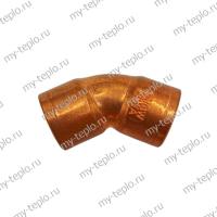 Медь Угол двухраструбный 45° 15 пайка