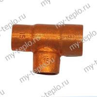 Медь Тройник переходной 18х15х15 пайка