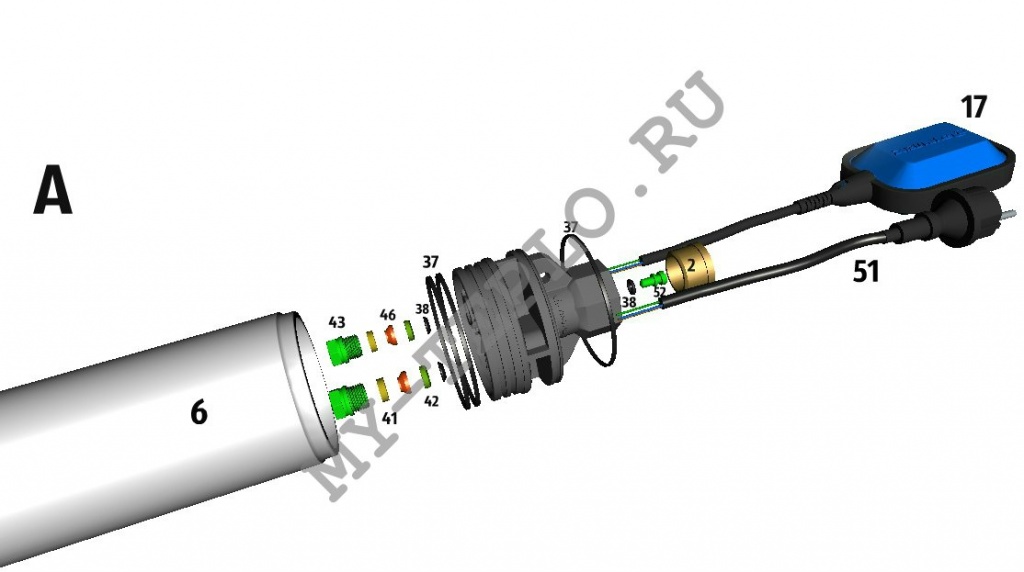 запчасти Джилекс Водомет Проф 55/35 А