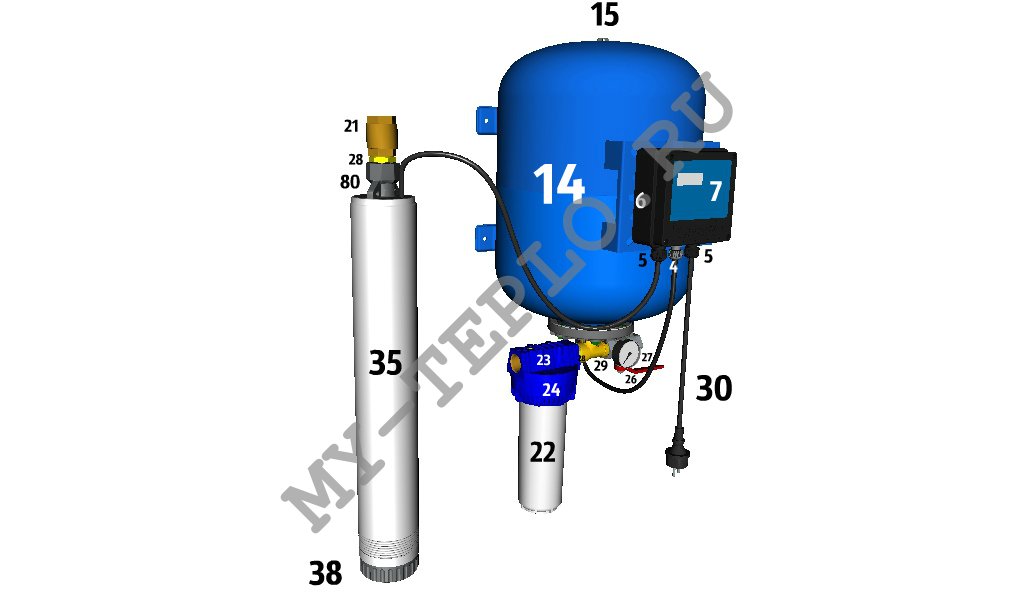 запчасти Джилекс Водомет 55/75 Проф Дом