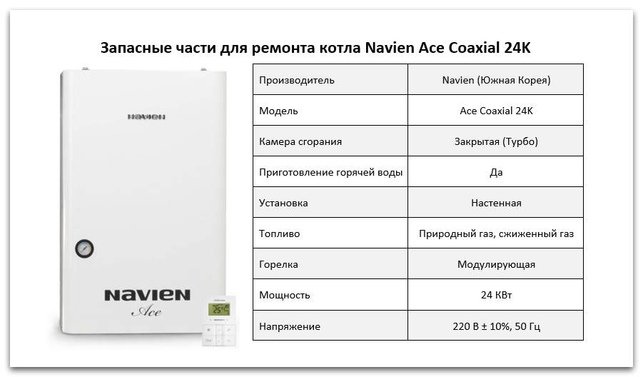 Купить запчасти Navien Ace Coaxial 24K в Челябинске