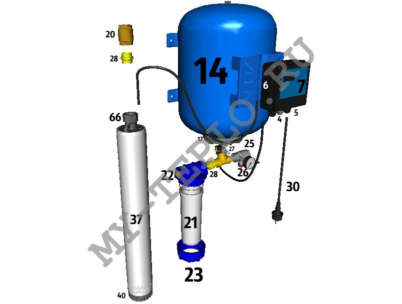 запчасти Джилекс Водомет 55/90 Проф Дом