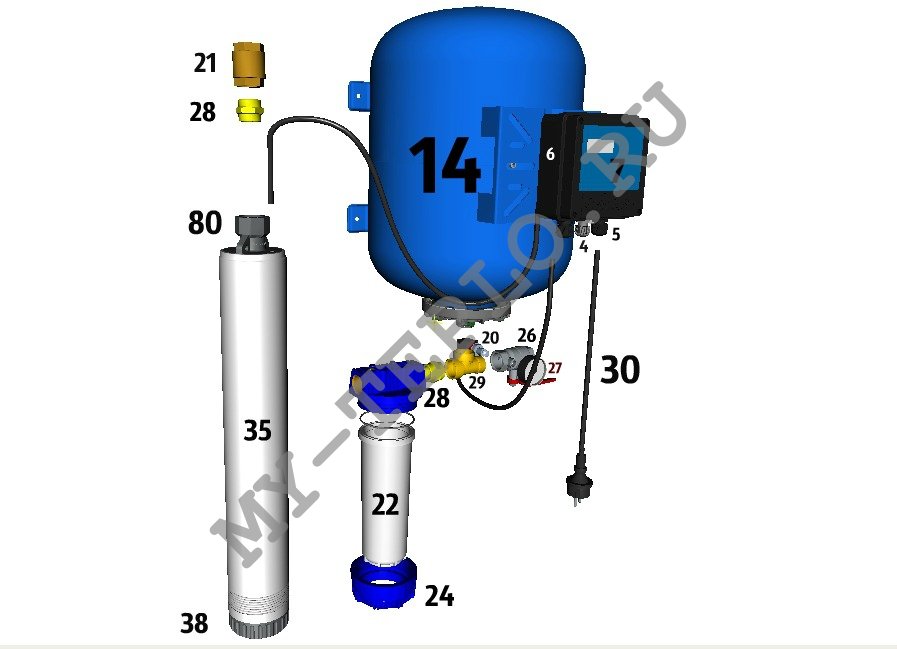 запчасти Джилекс Водомет 55/75 Проф Дом