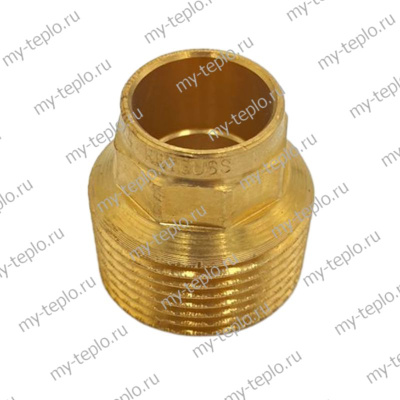 Соединение прямое медное пайка - наружная резьба 15х3/4